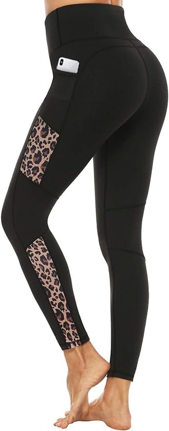 Persit Printed Yoga Pants with Pockets High Waisted Non-See-Through 4 Way Stretch Tummy Control L... | Amazon (US)