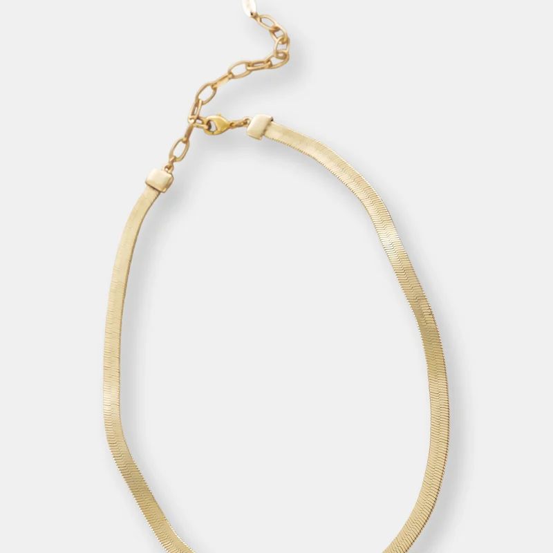 Ettika Brooklyn Flat 18k Gold Plated Necklace - Gold - ONE SIZE ONLY | Verishop