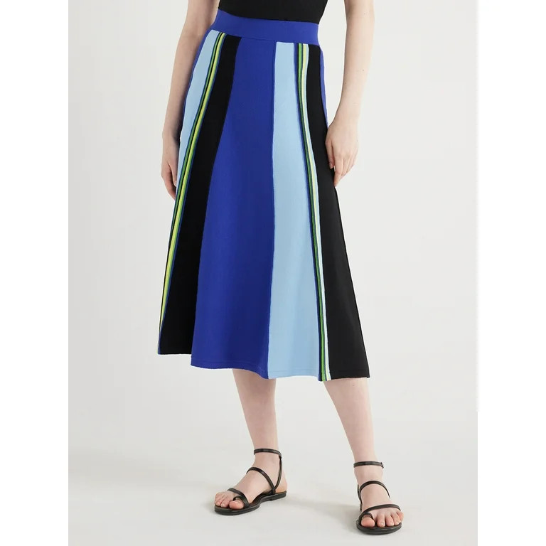 Scoop Women's Stripe Sweater Skirt, Sizes XS-XXL | Walmart (US)