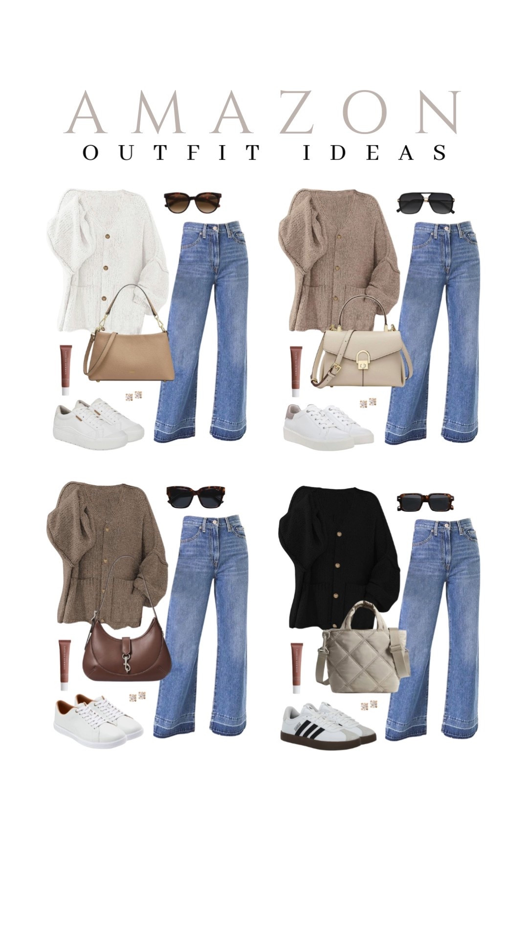 This chunky cardigan, wide leg jeans and aviators make such an easy and cute outfit for the day.
vintage sunglasses, crossbody bag, summer friday lip balm. winter to spring outfit, makeup must have, beauty favorite, winter to spring outfit, functional bag, amazon fashion, affordable style, winter to spring look

#LTKHome #LTKSeasonal #LTKU