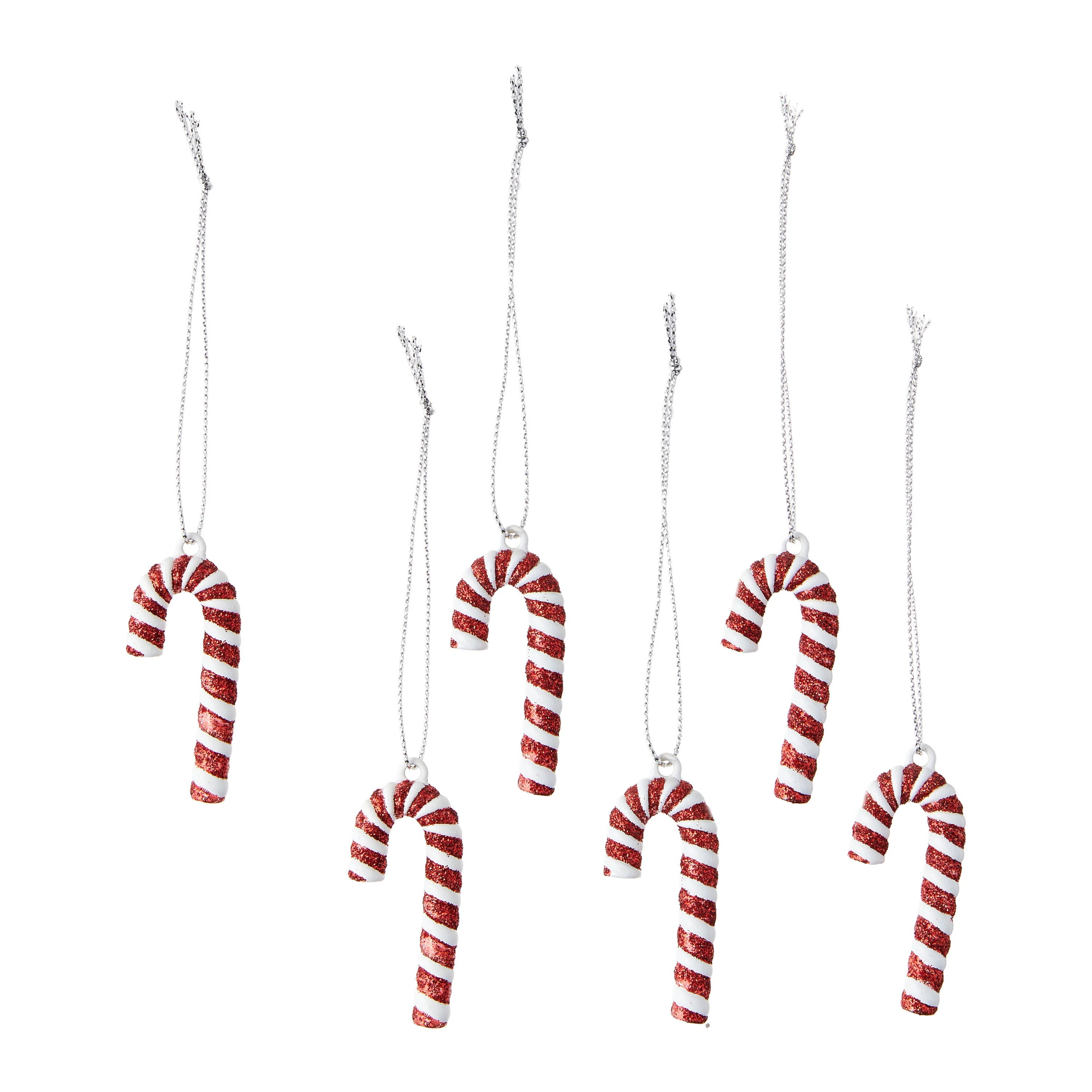 Red and White Mini Candy Christmas Ornaments, 6 Count, by Holiday Time | Walmart (US)