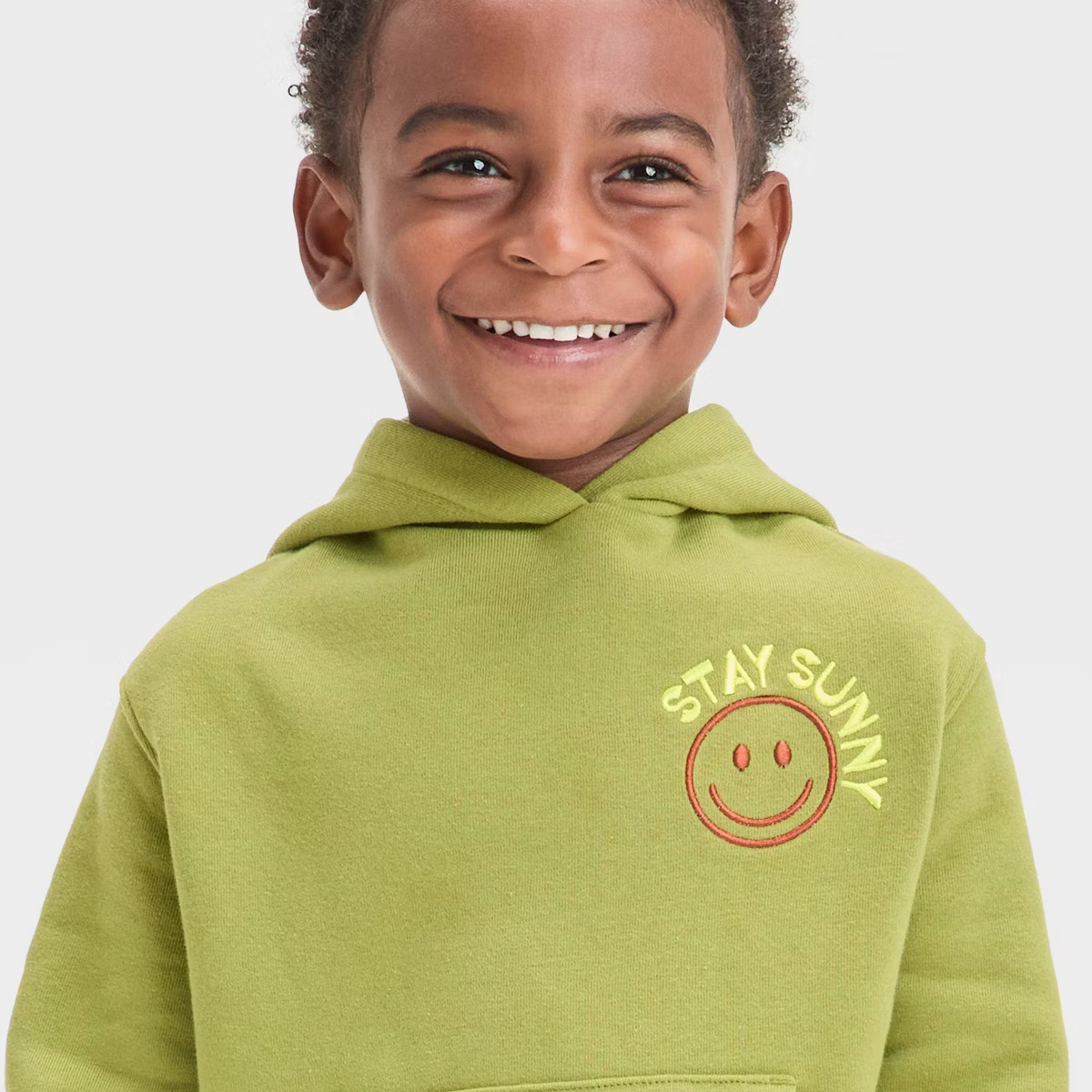 Grayson Mini Toddler Boys' Stay Sunny Hooded Fleece Sweatshirt - Olive Green 12M | Target