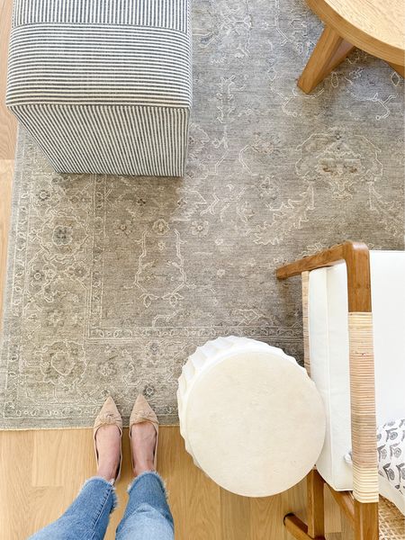 Nude flats, Madewell jeans, accent table from target, accent chair, coastal decor, gray area rug, cube ottoman, living room, living room design, furniture

#LTKFind #LTKstyletip #LTKhome