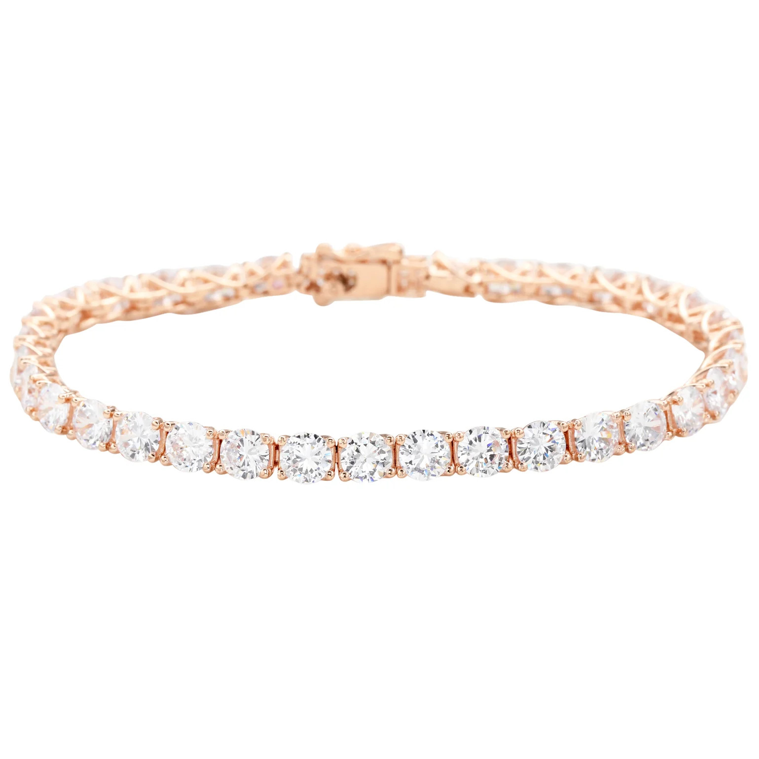 Suzy Levian 15cttw Cubic Zirconia Rose Sterling Silver 7 inch Crossing | SUZY LEVIAN