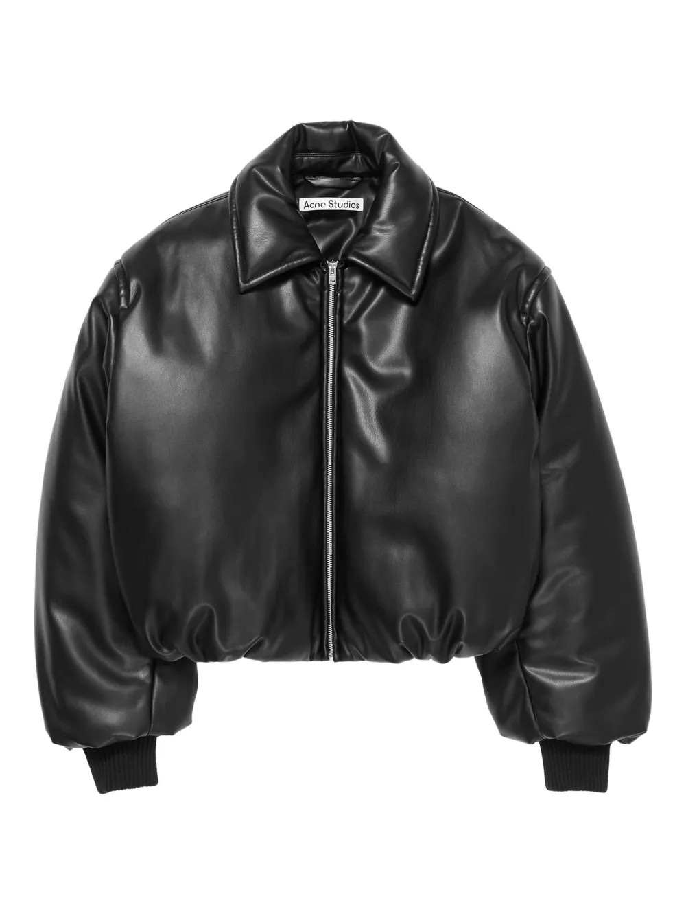 Acne Studios Padded Leather Jacket | Black | FARFETCH | Farfetch Global