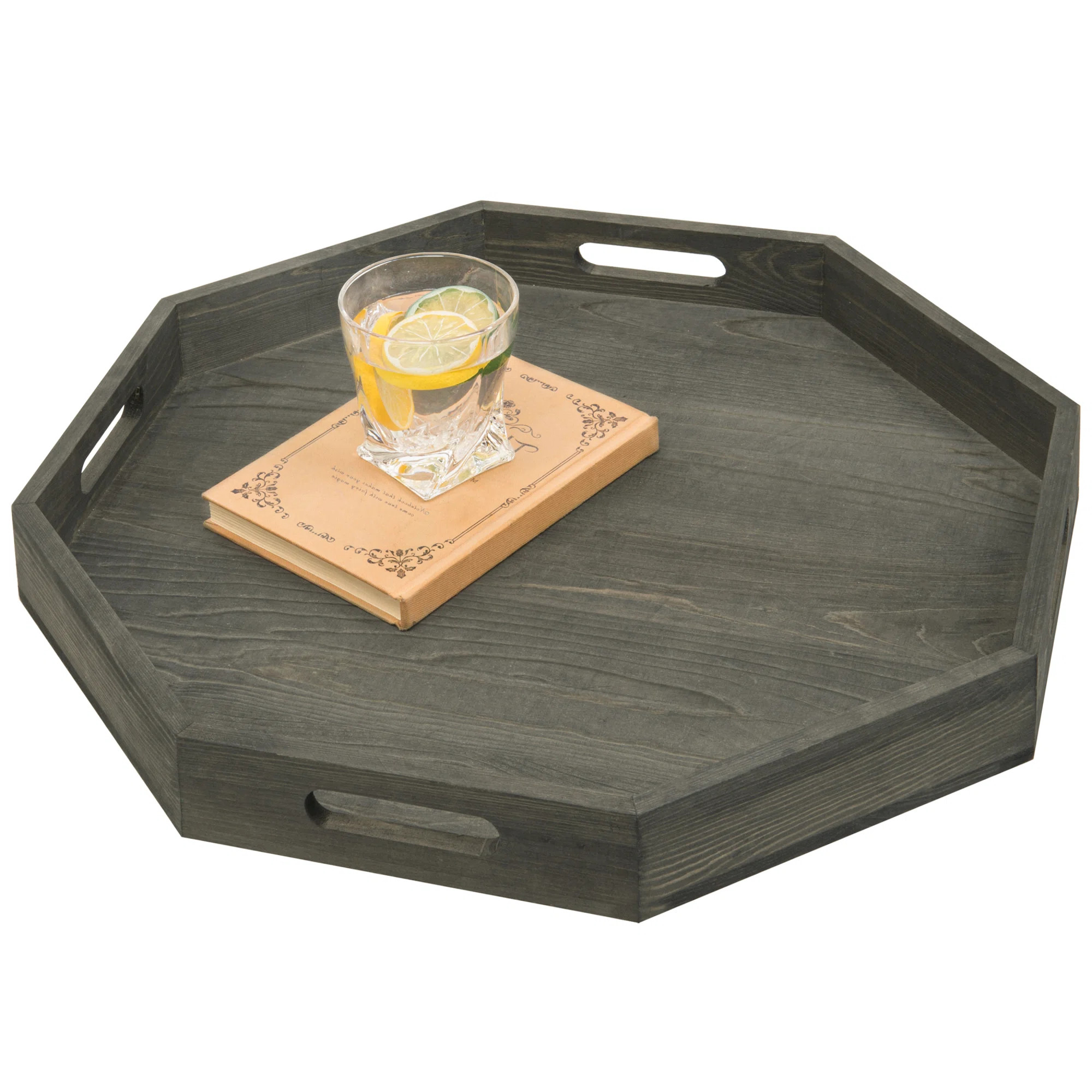 Large Octagon Wood Food Serving Tray | Wayfair North America