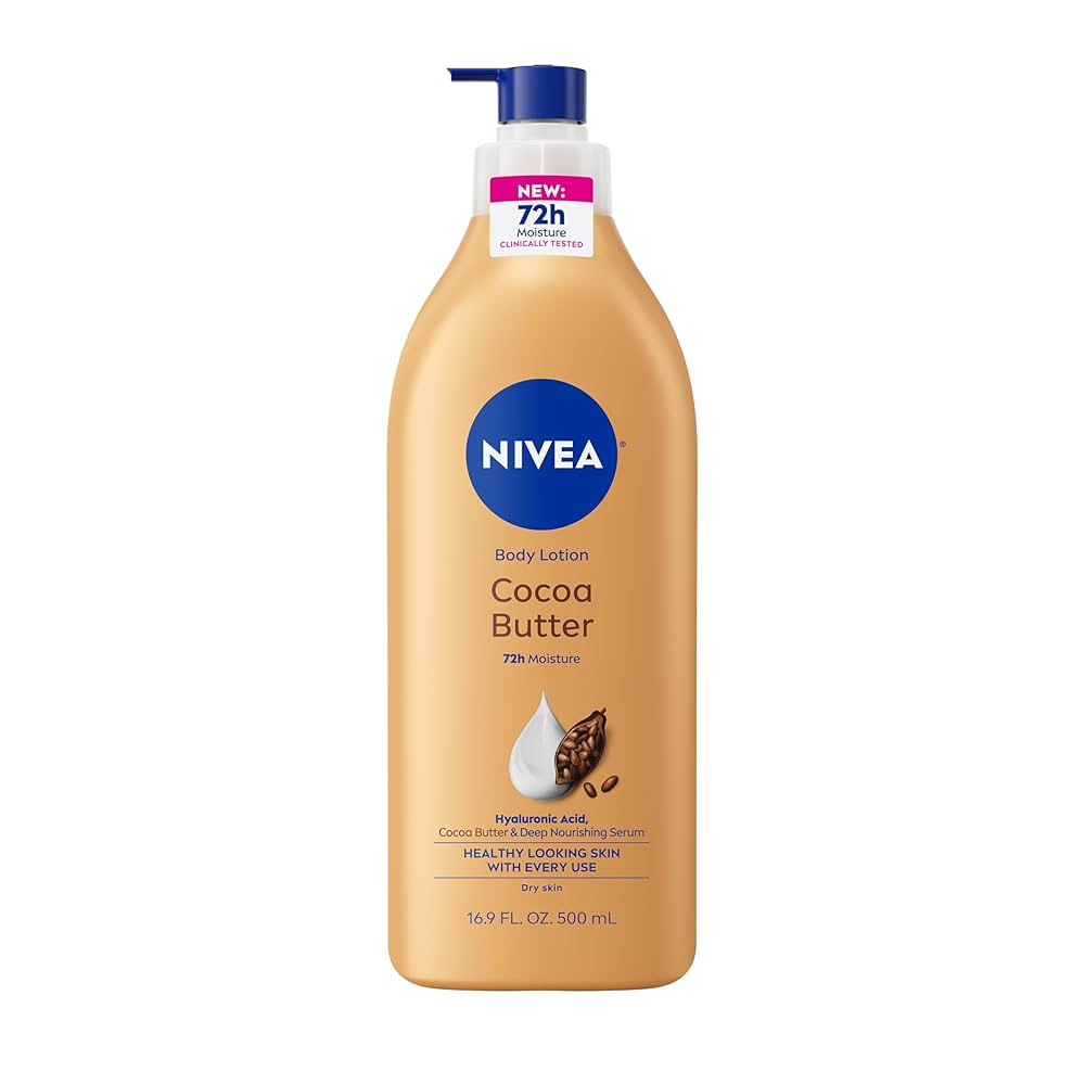NIVEA Cocoa Butter Body Lotion for Dry Skin with Hyaluronic Acid, Cocoa Butter and Deep Nourishin... | Amazon (US)