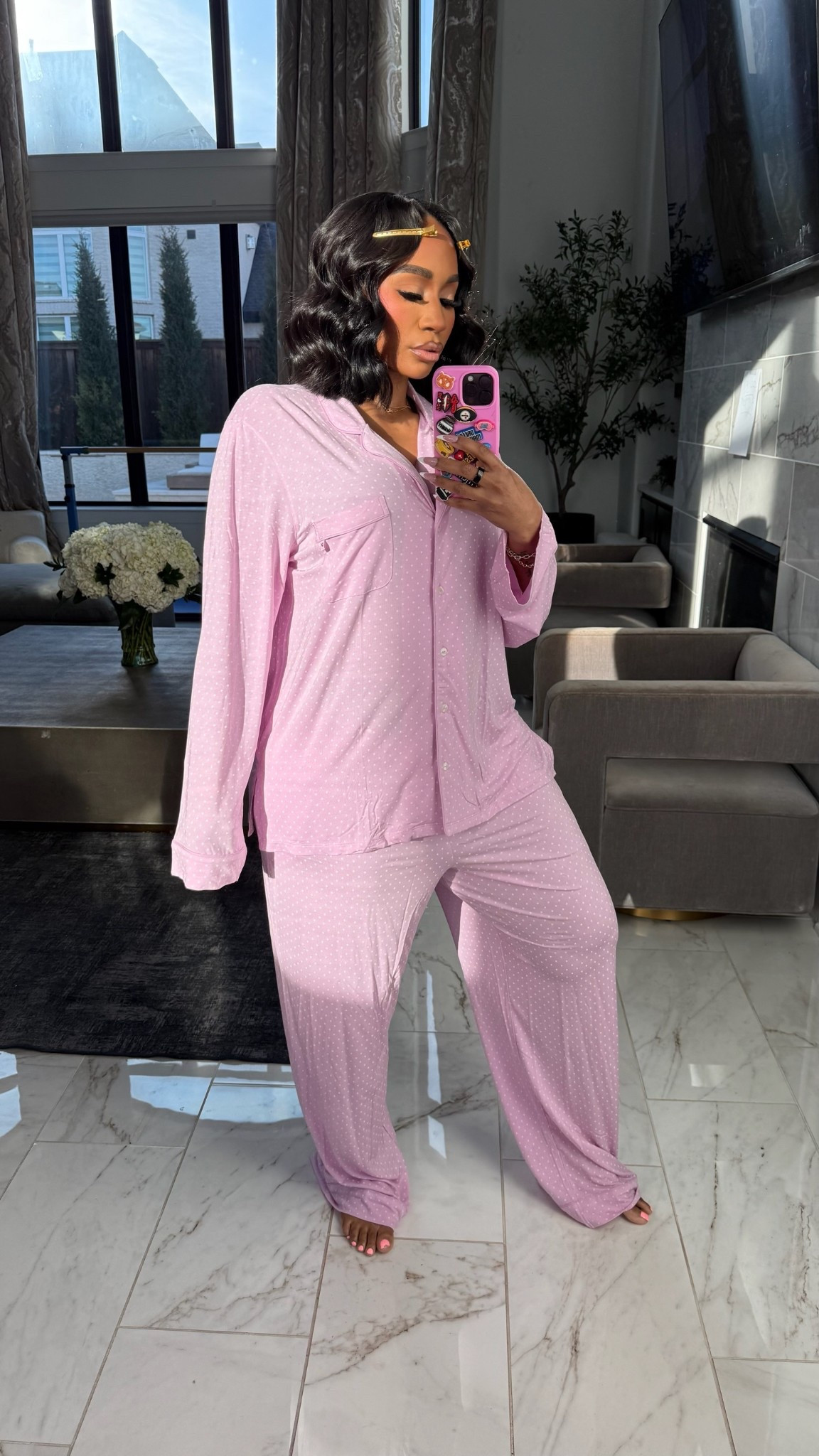 Pajama set addition! Super soft and a cute shade of pink! I prefer my PJ’s oversized but runs true to size

#LTKValentine #LTKmomlife