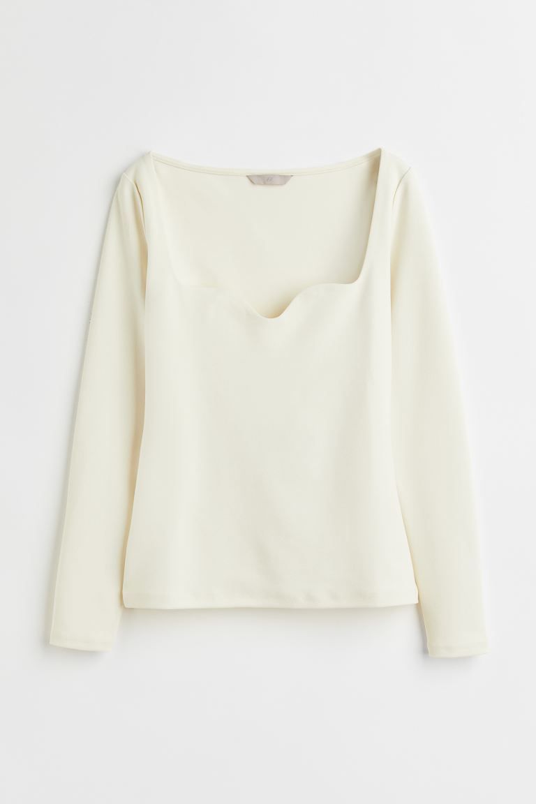Fitted Jersey Top | H&M (US + CA)