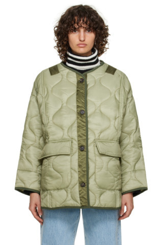 The Frankie Shop - Green Teddy Coat | SSENSE
