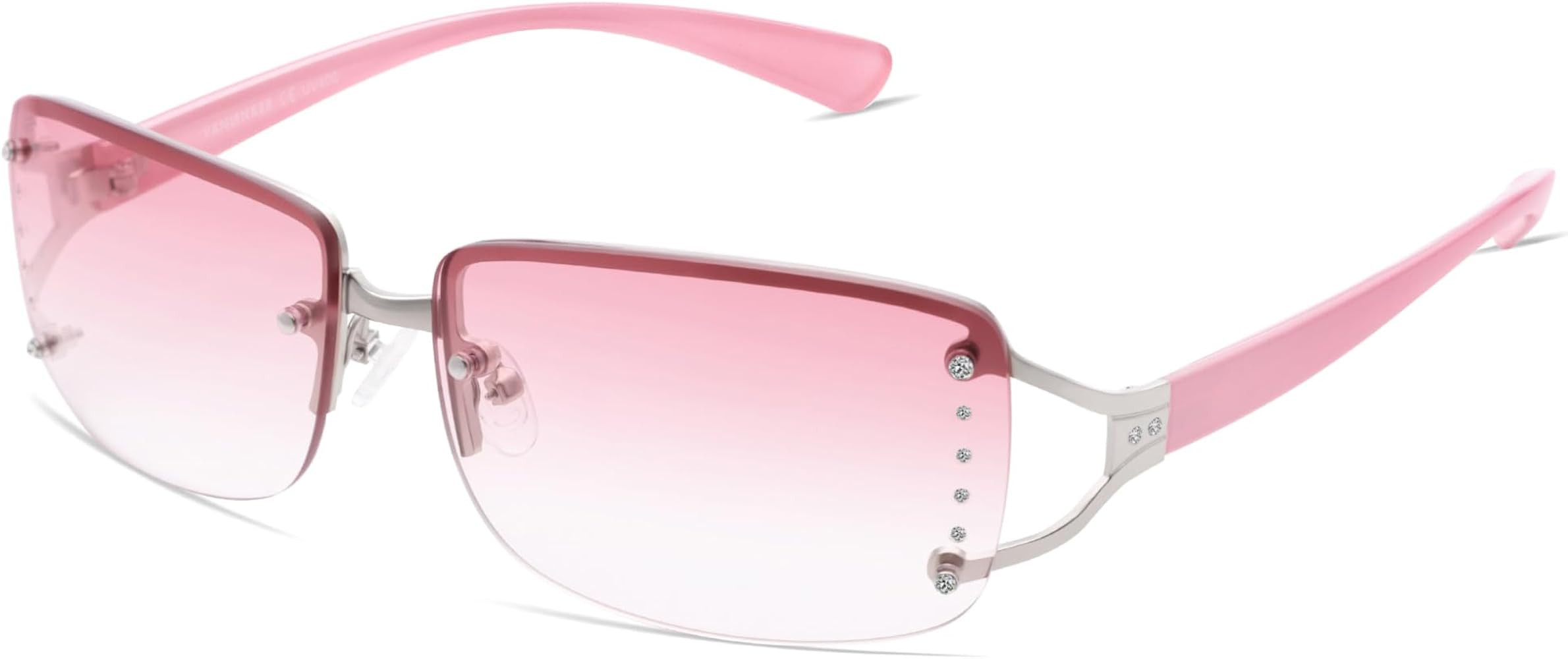 VANLINKER Stylish Rimless Frameless Rectangle Sunglasses for Women | Amazon (US)