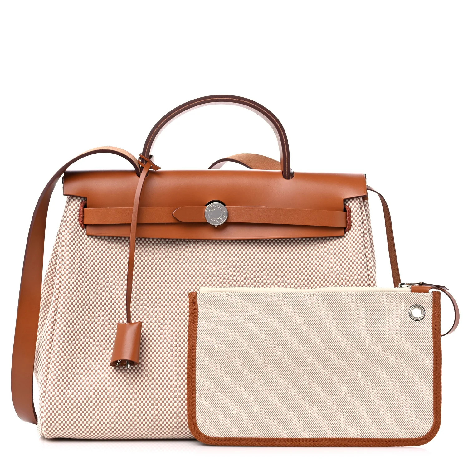 Vache Hunter Criss Viking Herbag Zip Retourne 31 PM Ecru Beige Naturel | FASHIONPHILE (US)