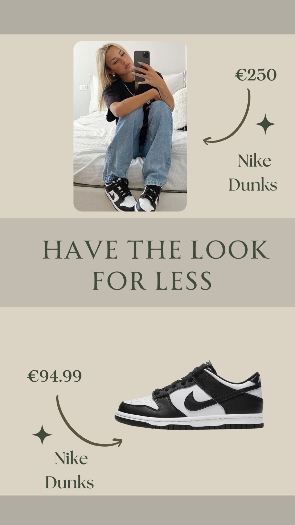 Nike Dunks 🖤

sale, discount, 4th of July sale, sales, dupes, luxury dupes, big saving, get the look for less, save money, Nike low dunks, cheaper alternative 

#LTKFind #LTKsalealert #LTKxNSale