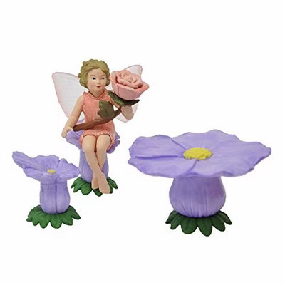Flower Fairies Secret Garden Fairies Rose Fairy w/ Flower Chairs | Target