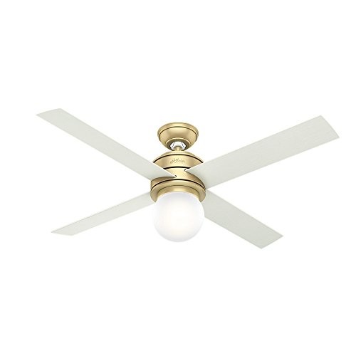 Hunter Fan Company 59320 Hepburn Ceiling Fan Hunter Light with Wall Control, 52", Modern Brass | Amazon (US)