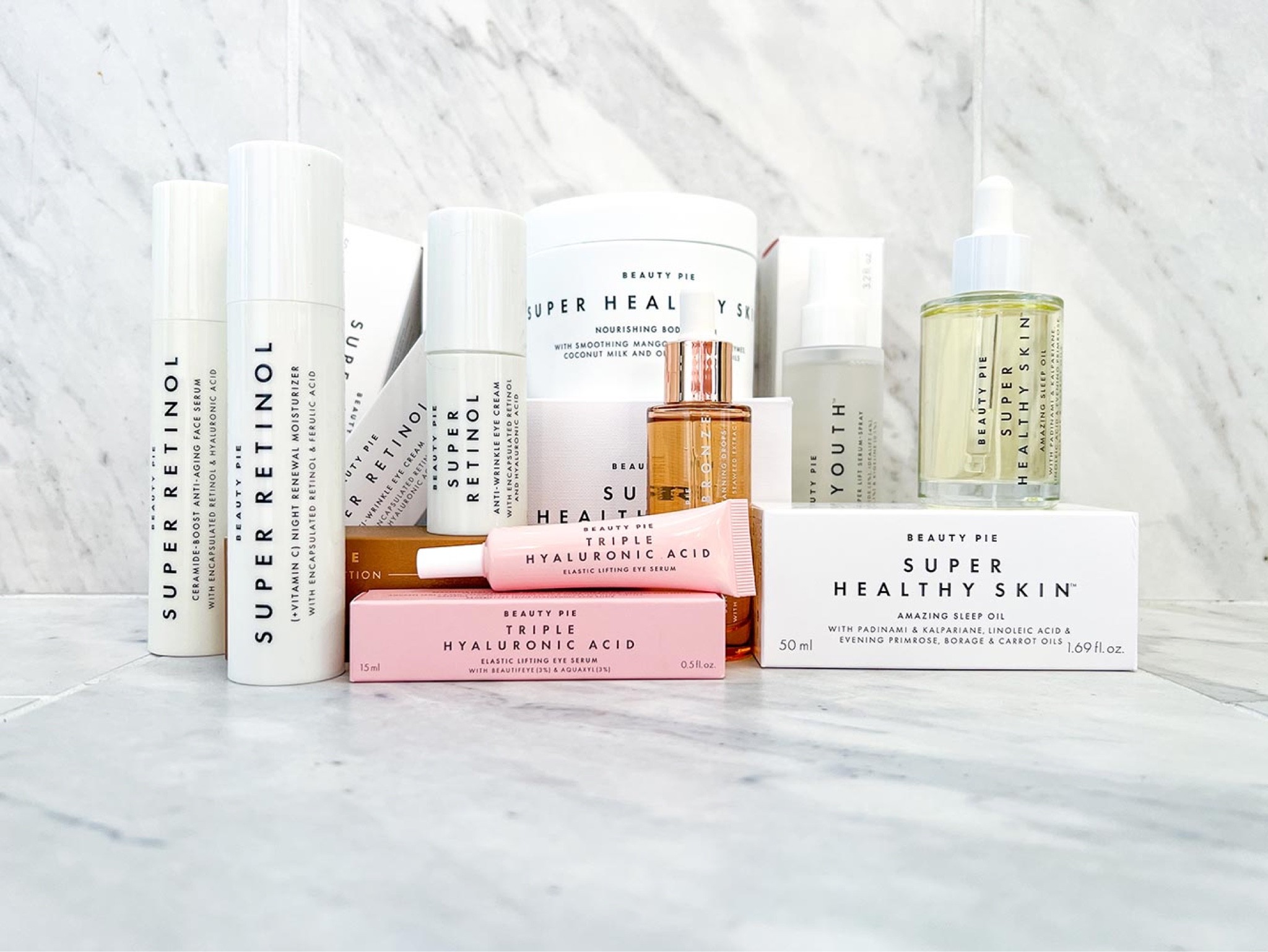 Cruelty free skincare products top picks from Beauty pie : beauty pie super retinol, beauty pie triple hyaluronic eye serum, beauty pie body scrub, beauty pie tanning drops & beauty pie Uber youth neck serum spray. Full review on my blog glamourandgains.com

#LTKunder50 #LTKunder100 #LTKbeauty