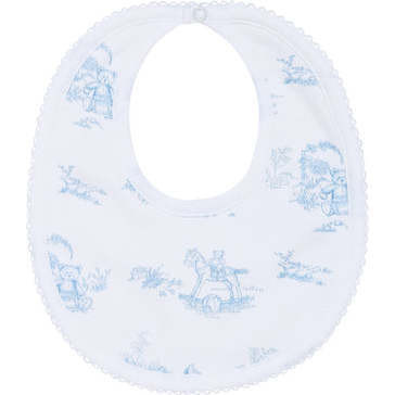 Toile Baby Bib, Blue | Maisonette