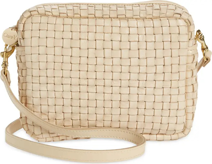 Clare V. Midi Sac Woven Leather Crossbody Bag | Nordstrom | Nordstrom