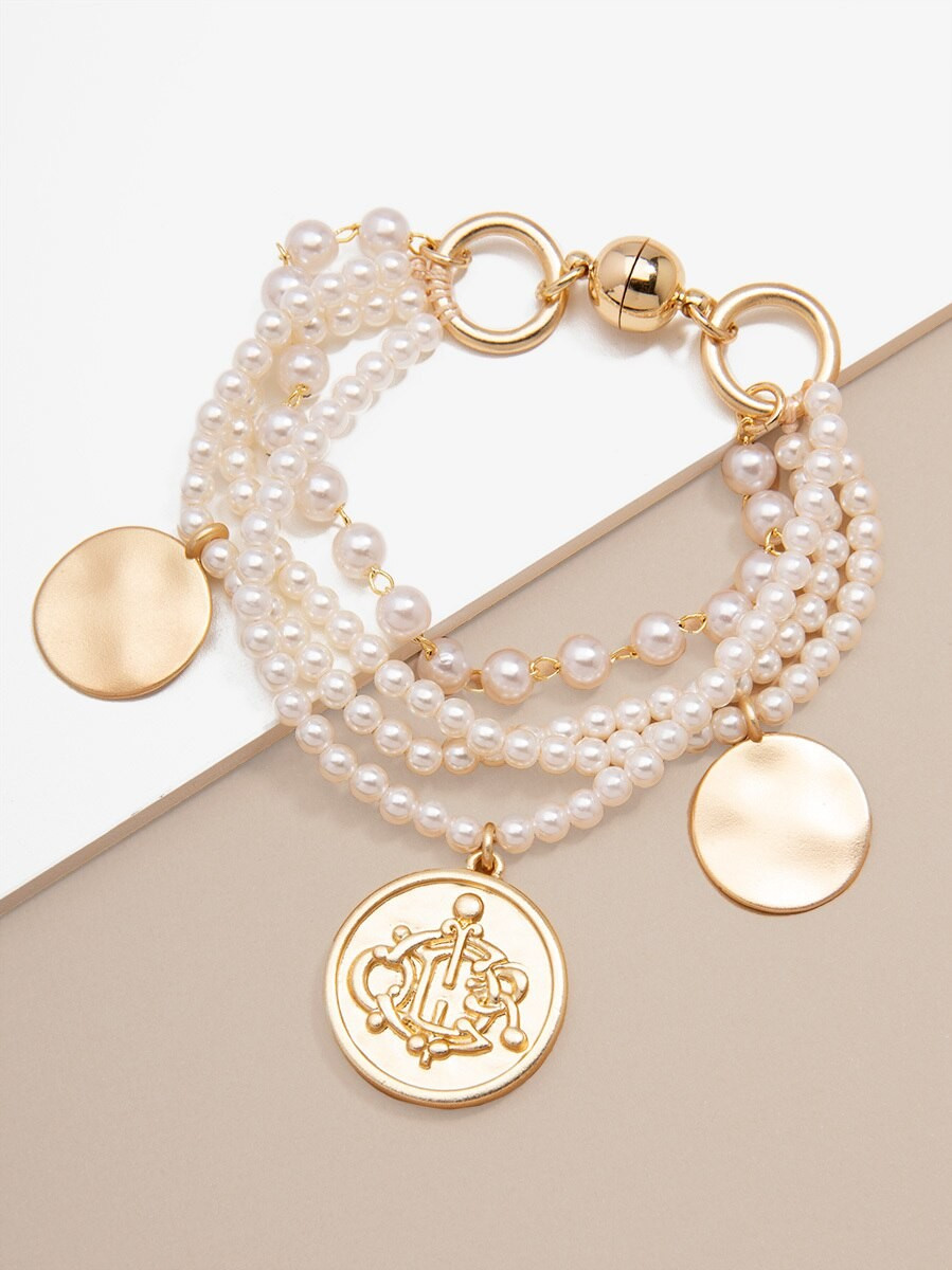Effortless Elegance Pearl and Charm Bracelet | ZENZII