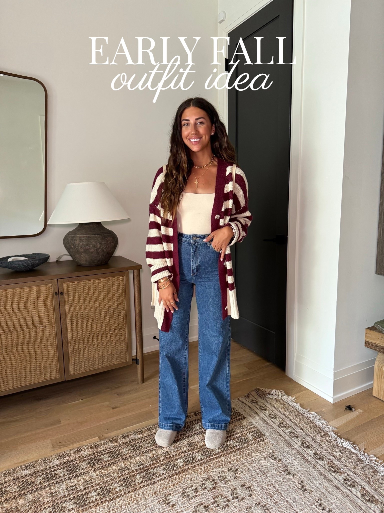 Top: small
Cardigan: medium
Jeans: 27

early fall transitional outfit, fall style, denim, jeans, cardigan, sweater, mom of 3, bump, Nashville, Dede Raad, dress up buttercupp

#LTKFindsUnder100 #LTKStyleTip #LTKBump