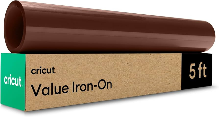 Cricut® Value Iron-On, Brown (12 in x 5 ft) - HTV Heat Transfer Vinyl | Amazon (US)