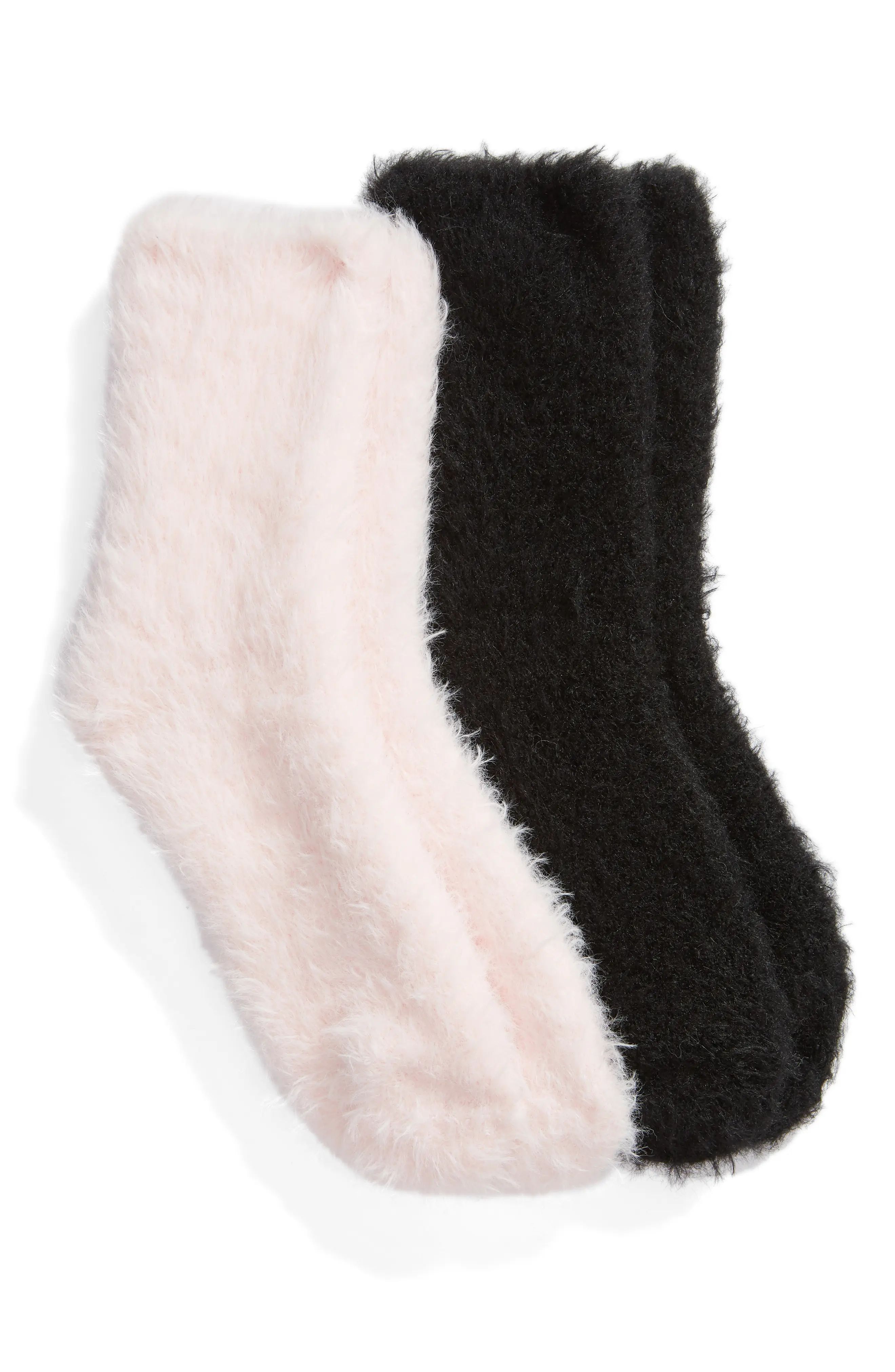 Make + Model Fuzzy 2-Pack Crew Socks | Nordstrom