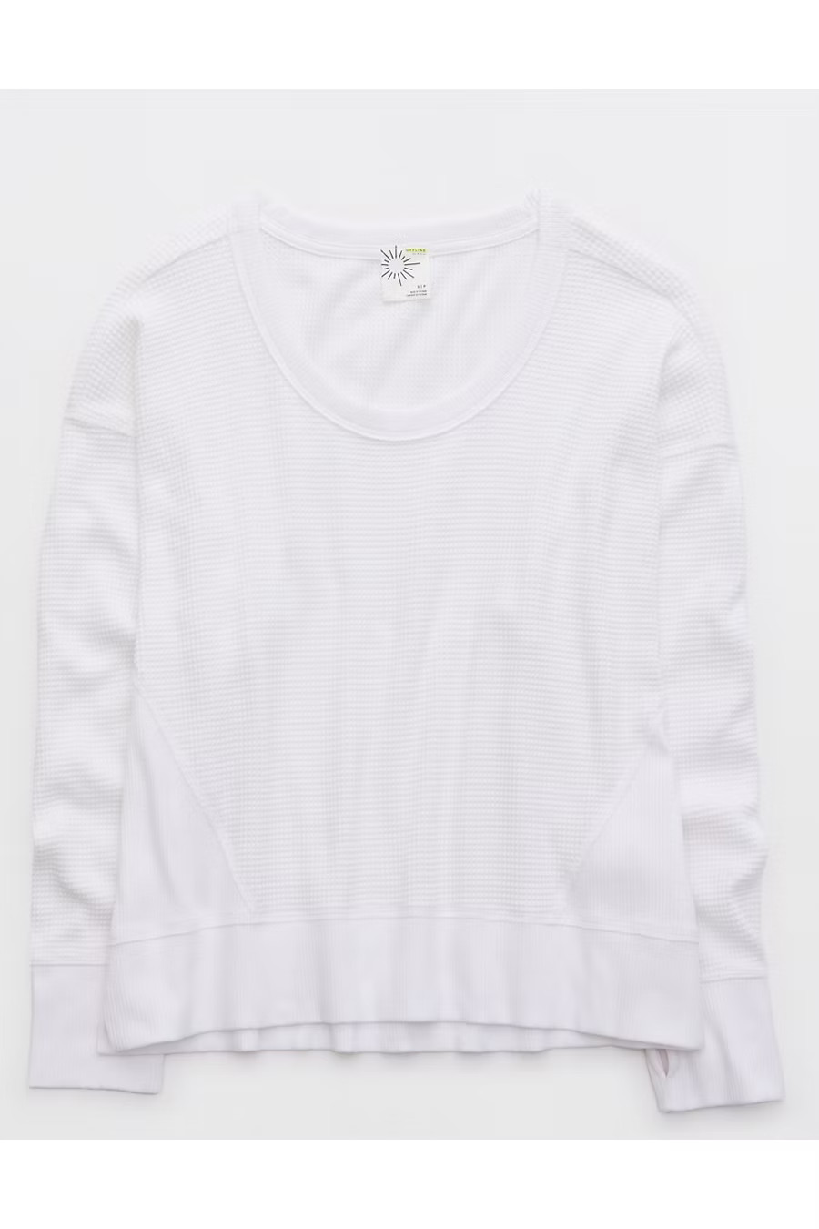 OFFLINE By Aerie Wow Waffle T-Shirt Women's White XXS | Aerie