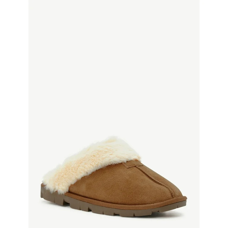 Joyspun Women's Suede Clog Slippers, Sizes 6-11 | Walmart (US)