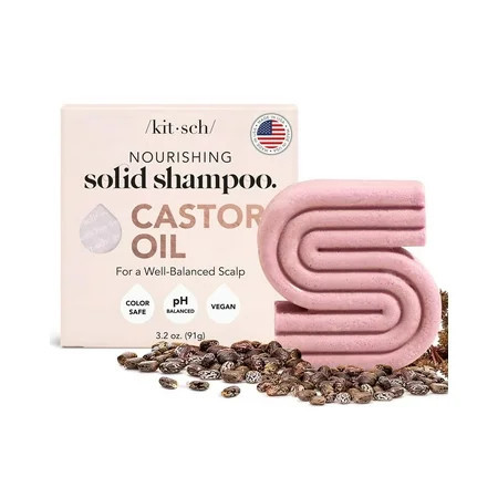 Kitsch Hair Growth Castor Oil Nourishing Shampoo Bar - Hydrates Moisturizing Softens & Strengthens | Walmart (US)