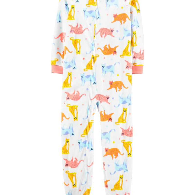 1-Piece Cat Fleece Footie PJs | Carter's