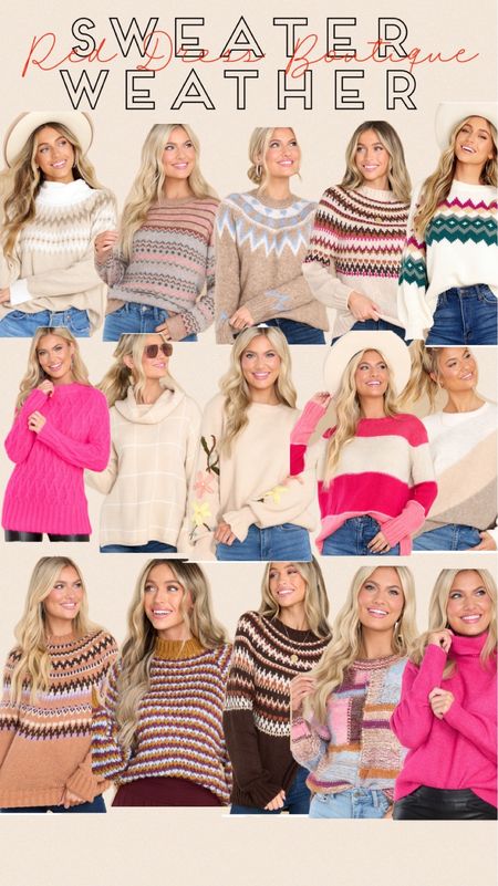 Sweaters
Fun print sweaters 

#LTKSeasonal #LTKstyletip #LTKGiftGuide