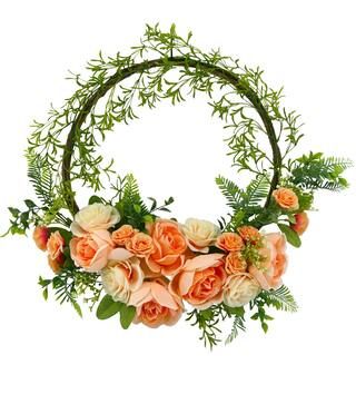 Peach & Cream Rose Wreath by Ashland® | Michaels Stores