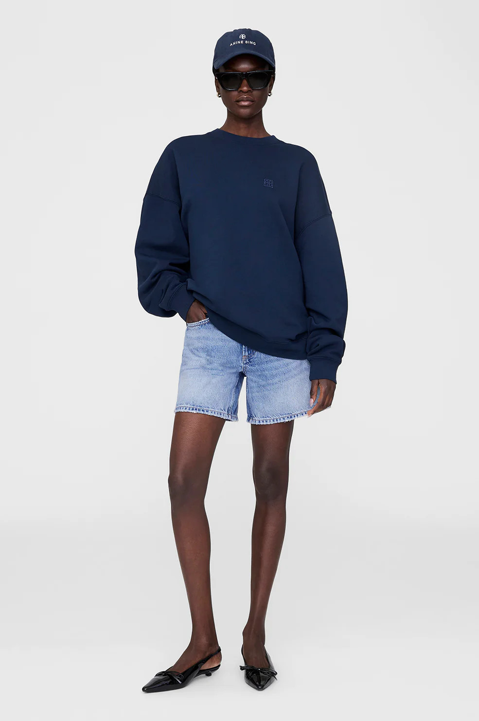 Miles Sweatshirt Framed Monogram | Anine Bing