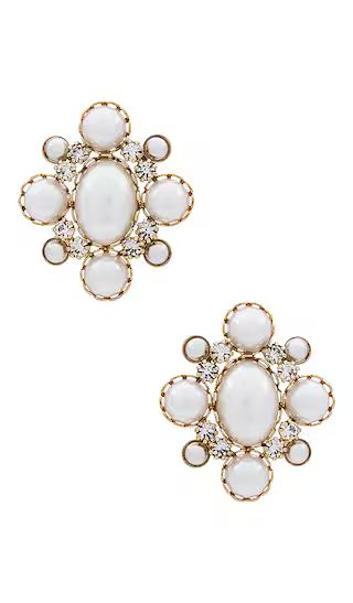 Jubilee Earrings in Gold Pearl | Revolve Clothing (Global)