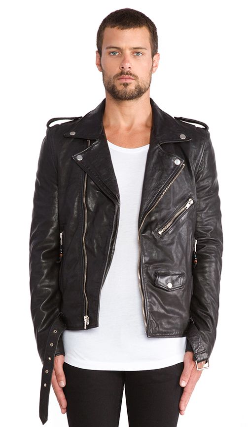 BLK DNM Leather Jacket 5 in Black | Revolve Clothing (Global)