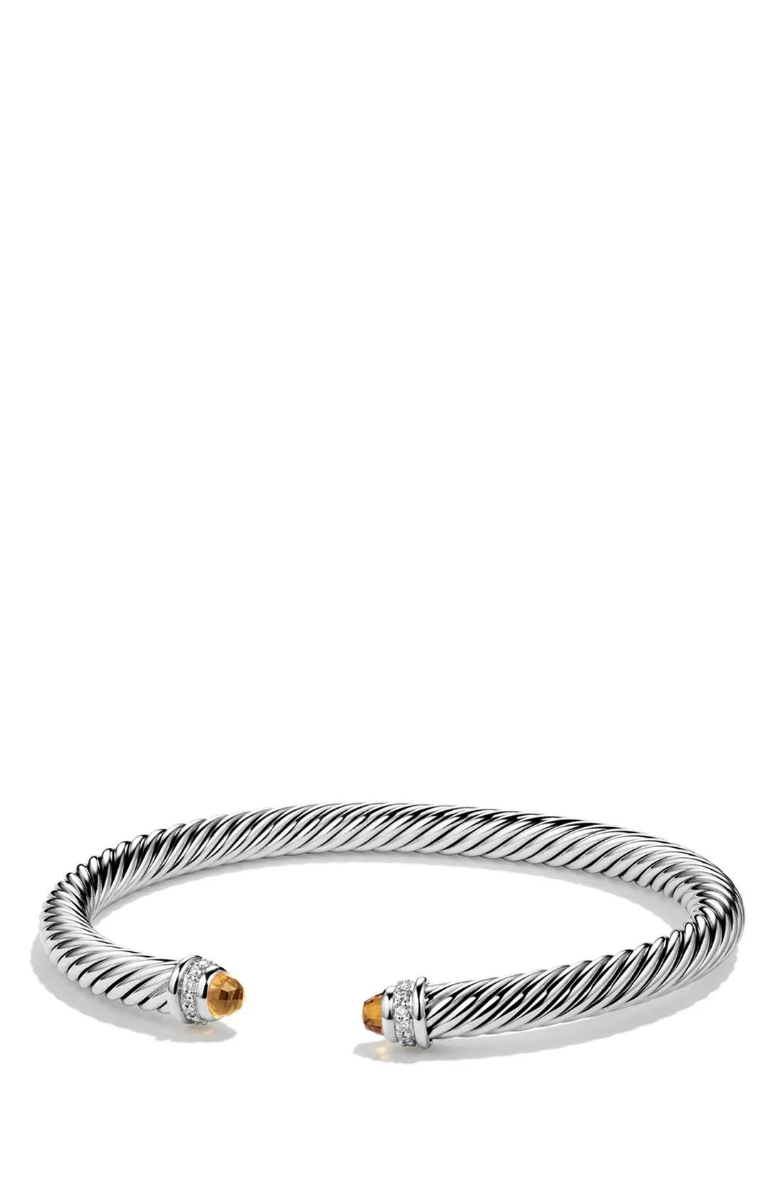 Women's David Yurman Cable Classics Bracelet With Semiprecious Stones & Diamonds, 5Mm | Nordstrom