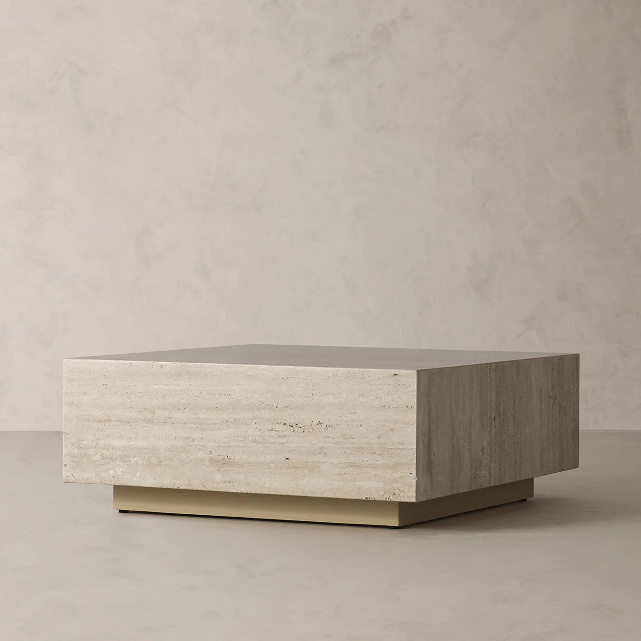 Easton Travertine Square Coffee Table - 6002086 | BR Home