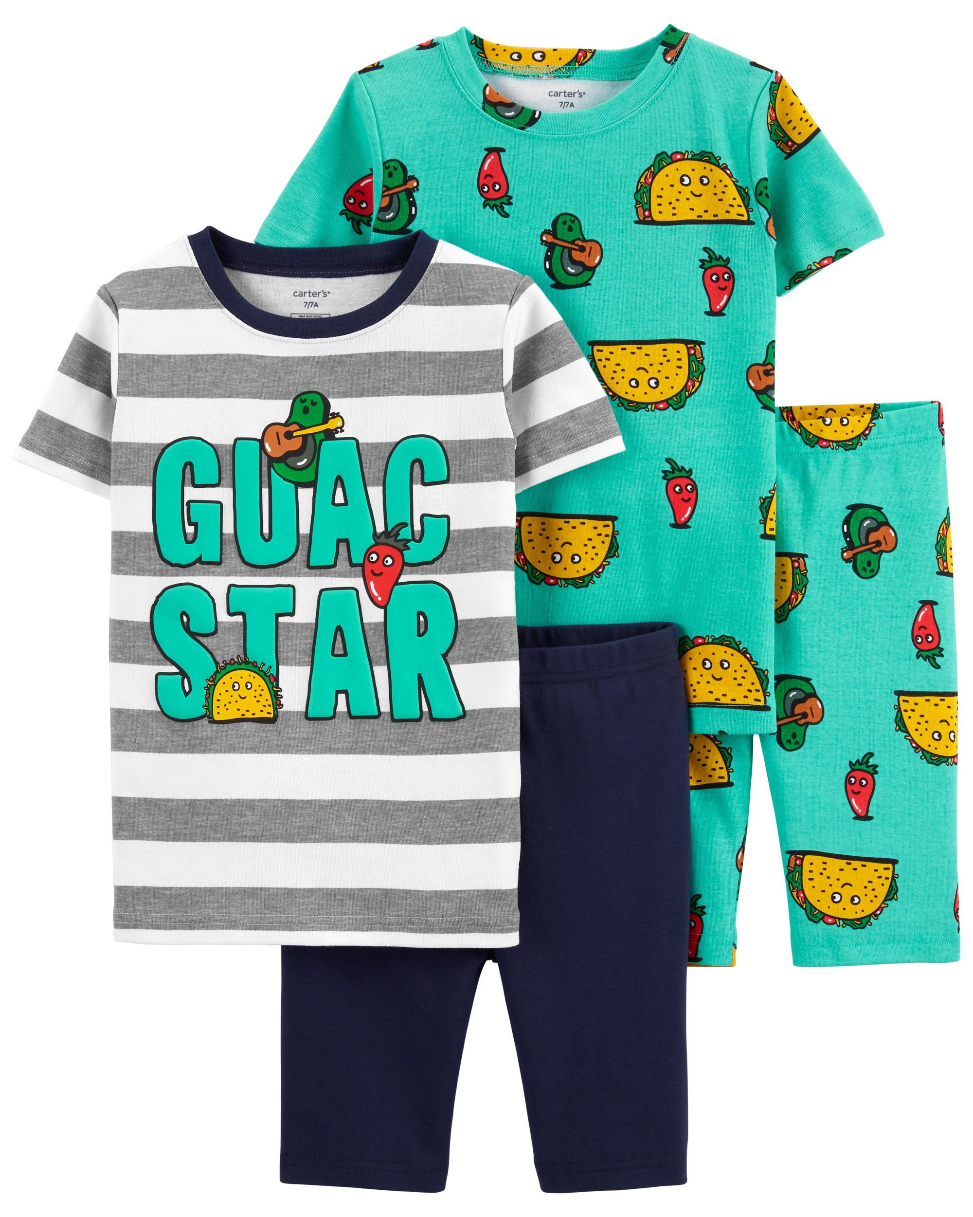4-Piece Taco 100% Snug Fit Cotton PJs | Carter's