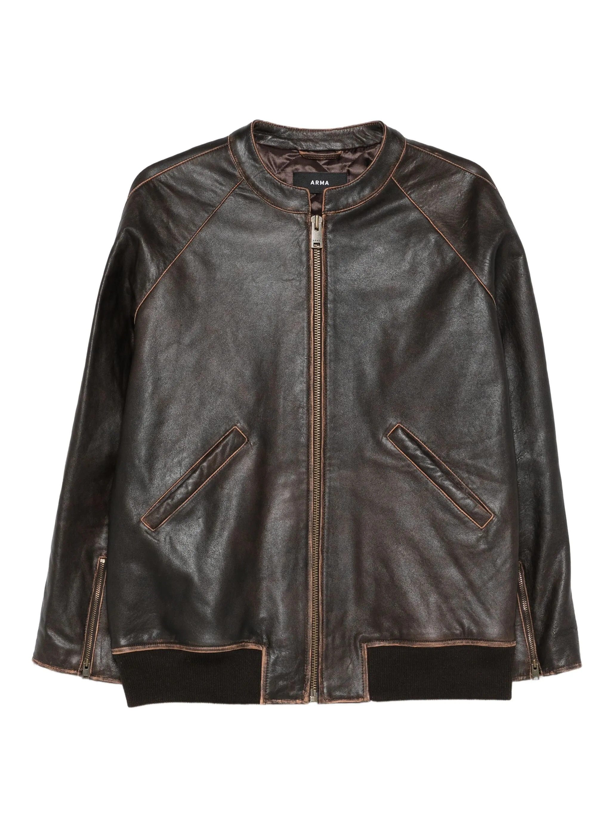 Azzura leather bomber jacket | Browns Fashion Global