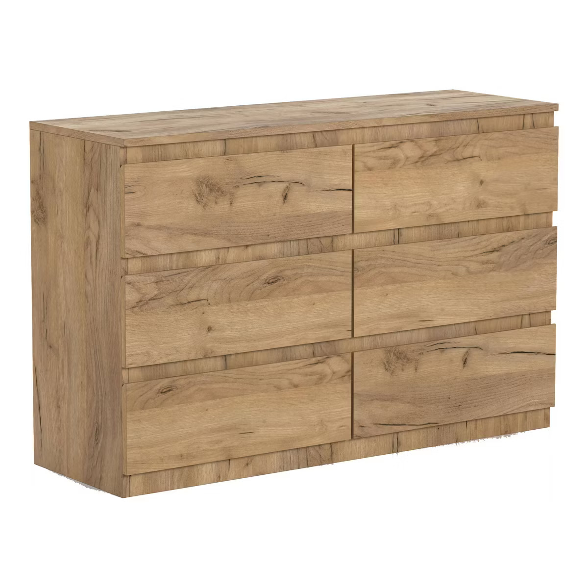 Wellsgate Modern 6 Drawer Dresser Light Oak - miBasics | Target