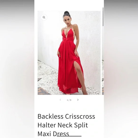 Halter red dress | Poshmark