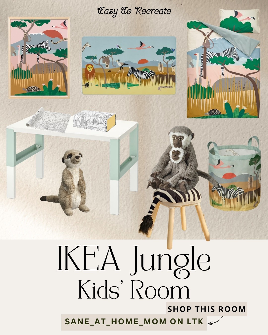 If you’re creating a jungle-inspired kids space… this is such a fun place to start 🌿🦒

I focused on pieces that feel playful but still practical — think storage, soft textures, and decor that works as they grow ✨

Everything is linked in my LTK 🤎
tap to shop this room!

#playroomdecor #kidsroominspo #ikeafinds #nurseryideas #homestyle #interiorinspo

#LTKKids #LTKHome