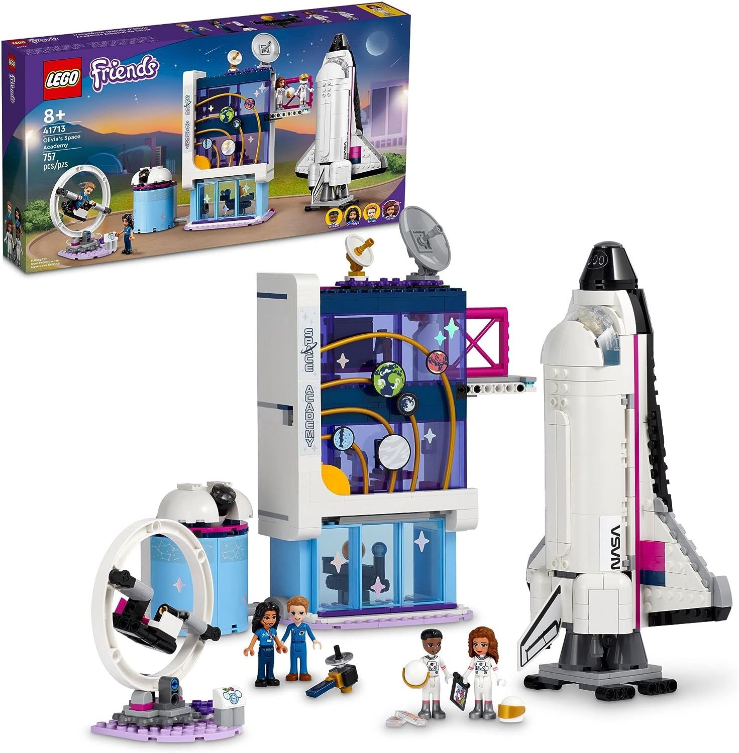 LEGO Friends Olivia’s Space Academy 41713 Building Toy Set for Girls, Boys, and Kids Ages 8+ (7... | Amazon (US)