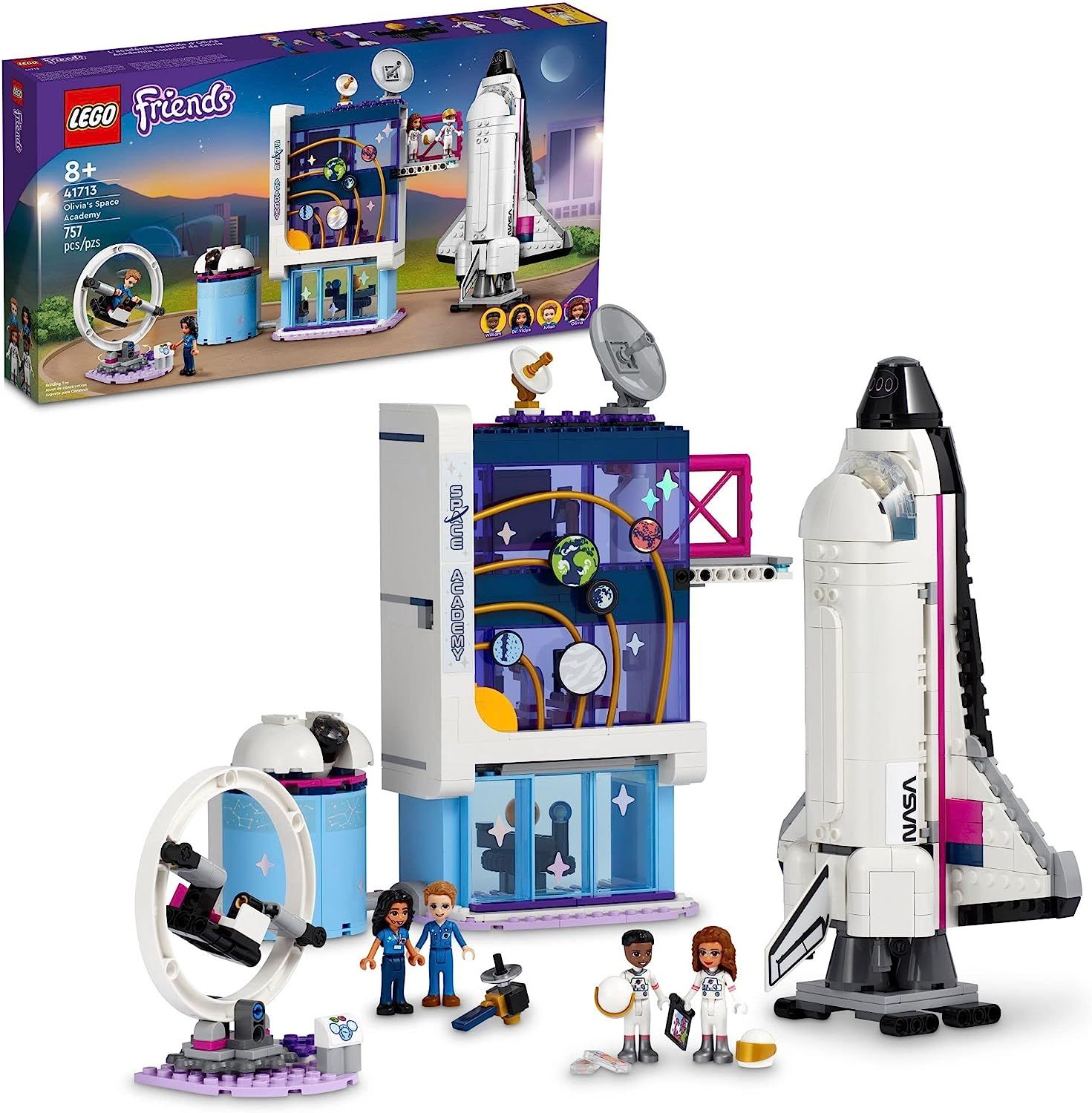 LEGO Friends Olivia’s Space Academy 41713 Building Toy Set for Girls, Boys, and Kids Ages 8+ (7... | Amazon (US)