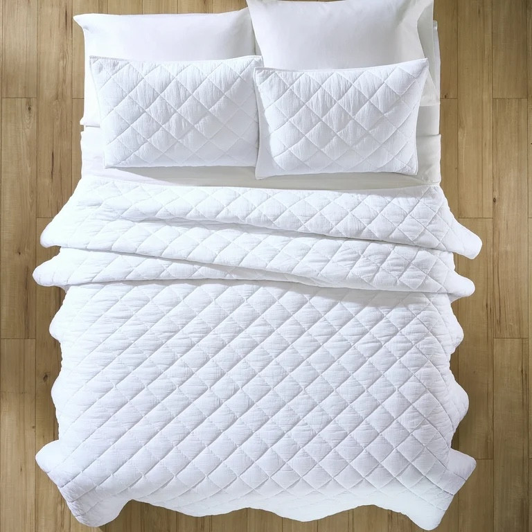 My favorite quilt is now sold in 3 new colors! The texture is so good. Best Pottery Barn dupe for bedding! Make sure you get the right size quilt and shams. Comes in king and queen for the quilt and sham. Shams and quilt sold separately!

Bedding, fluffy bedding, bedroom ideas, bedding ideas, bedroom decor, master bedroom, guest room, diamond quilt, Walmart bedding, white bedding, blue bedding, gray bedding, home decor, budget

#LTKFindsUnder100 #LTKHome #LTKStyleTip