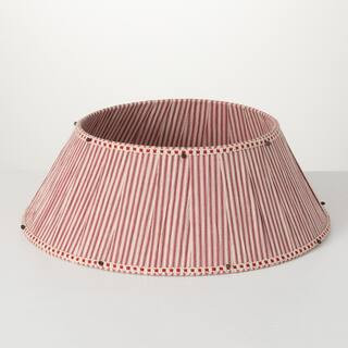 SULLIVANS Red Ticking Tree Collar PN3624 - The Home Depot | The Home Depot