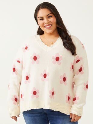 Varsity Flower Sweater | Arula