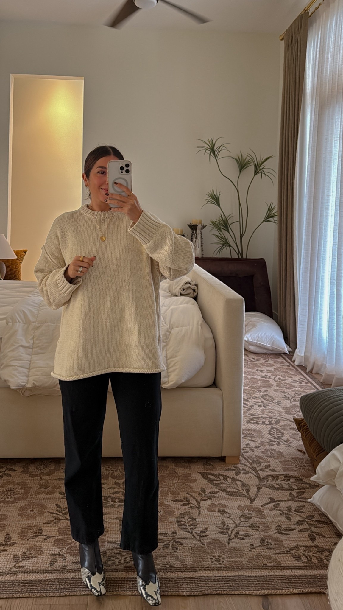 Casual chic for a Friday at the office. This sweater is v oversized, wearing a size S.

#LTKWorkwear #LTKStyleTip #LTKShoeCrush