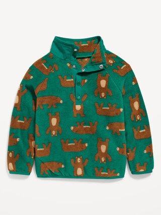 Long-Sleeve 1/4 Snap-Button Microfleece Sweater for Toddler Boys | Old Navy (US)
