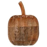 Wood Carved Tall Pumpkin Tabletop Decoration, Brown, 8.75", Fall by Way To Celebrate | Walmart (US)